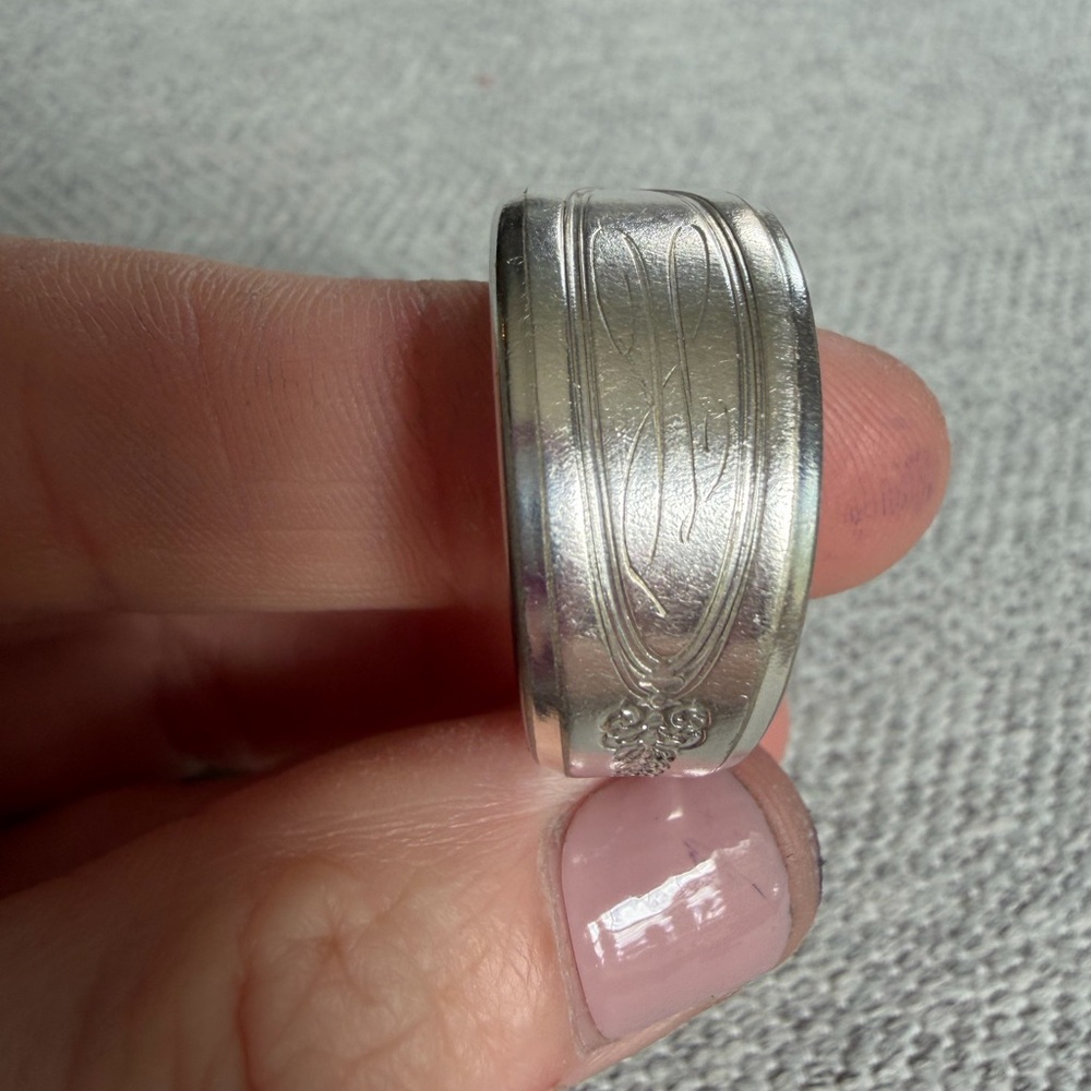 H Engraved Spoon Ring Size 10.5 - Picture 11 of 13